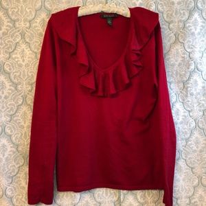Ralph Lauren cashmere cotton blend sweater